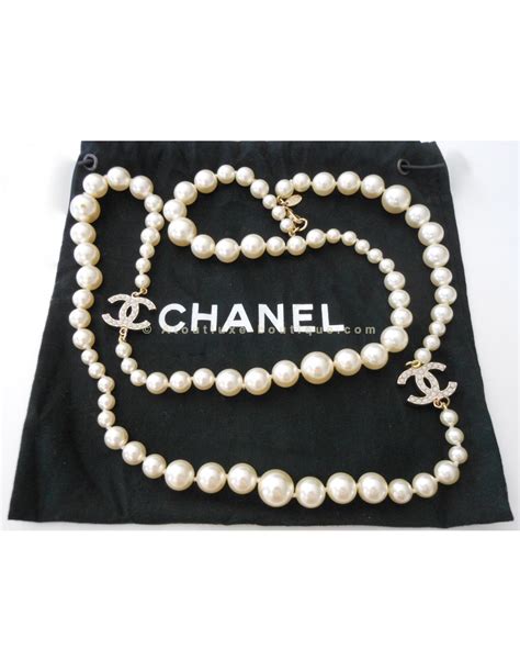 collier de perles chanel|chanel collier boutique.